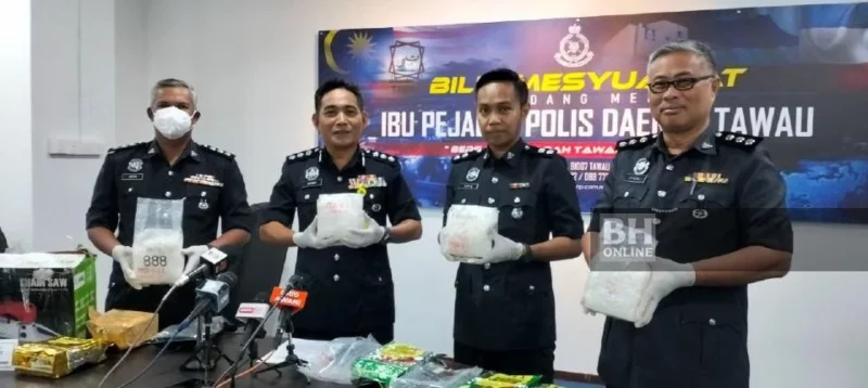 Sorok 4kg syabu dalam tong, pasangan warga Indonesia ditahan