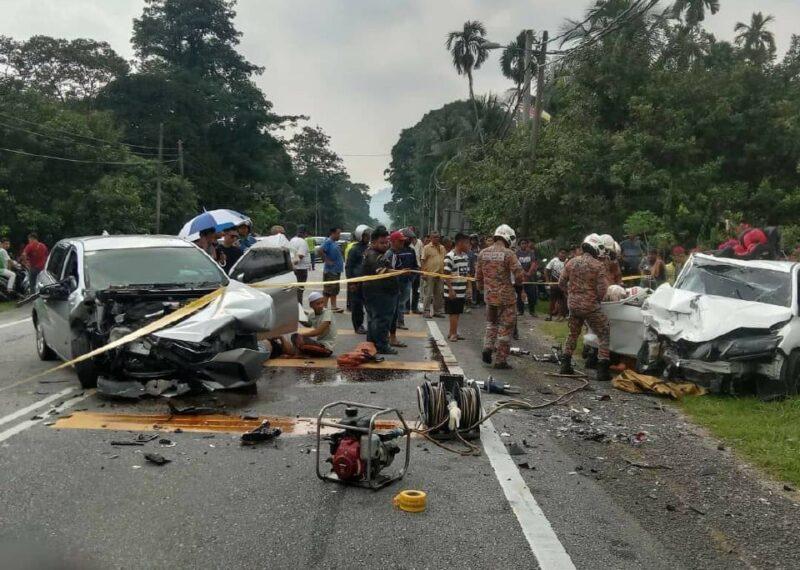 Wanita maut, 9 cedera kemalangan dua kereta