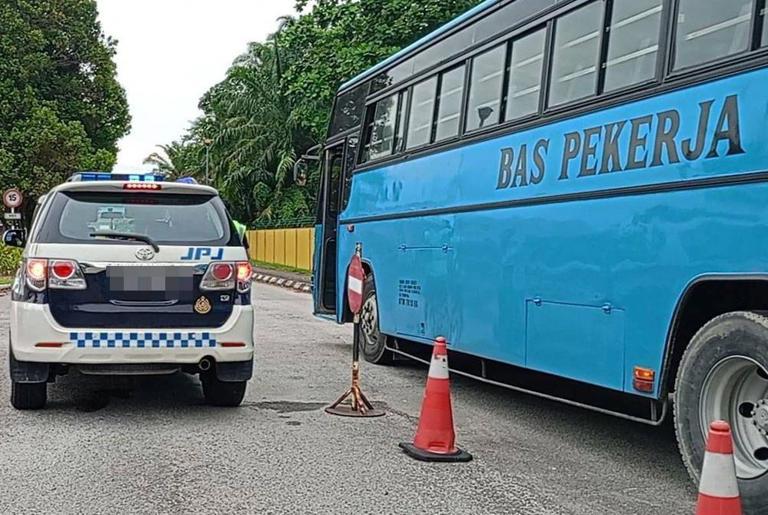 Bus driver caught driving without license for 12 years in Ops Patuh