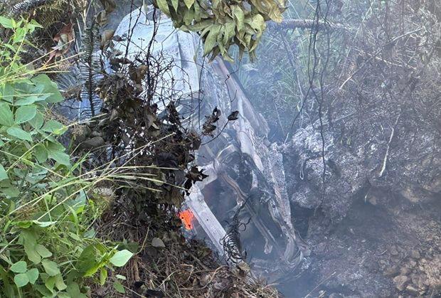 Man avoids death after car fall into a ditch, catches fire