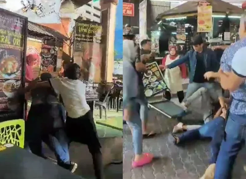 Pasar Siti Khadijah Huru Hara Dengan Dua Pergaduhan Serentak