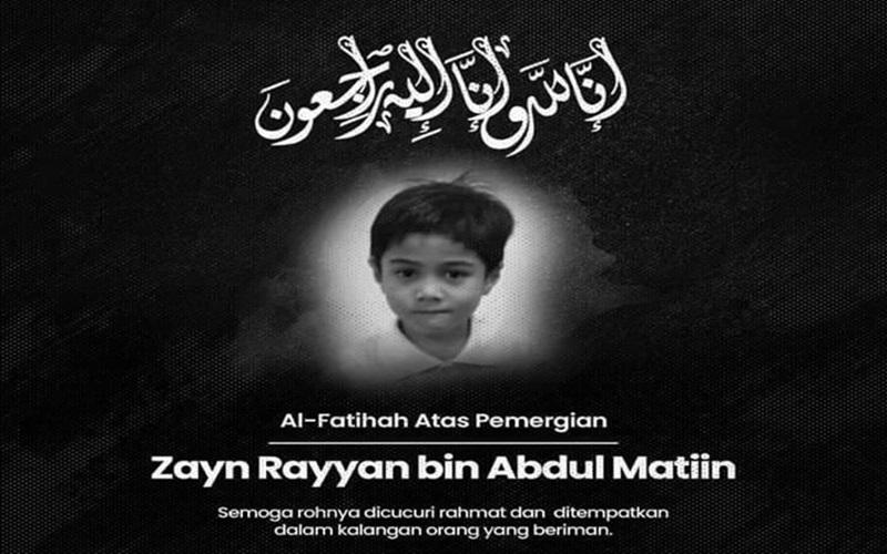 Polis Temui Petunjuk Baharu Yang Menjurus Kepada Suspek Pemubunuhan Zayn Rayyan