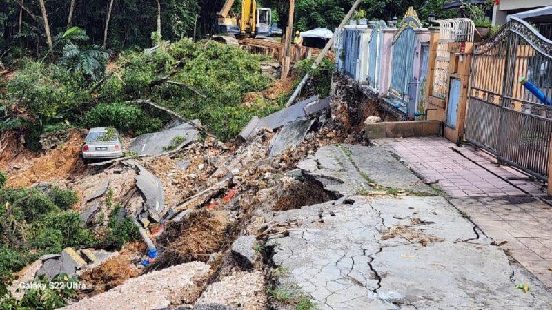 Masih ada pergerakan tanah dekat Jalan Wawasan 3/9