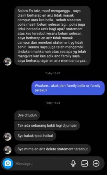 Kakak Suspek Bunuh Kejam Bella Tegur Caprice Jangan Masuk Campur Sebab Adiknya Tak Salah? 