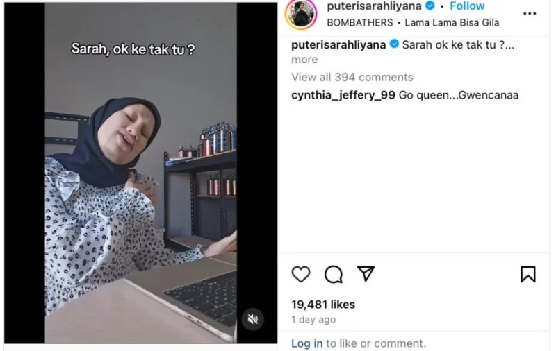 Netizen Kesal Dengan Video Terbaru Puteri Sarah? 