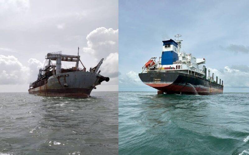 2 kapal pengangkut ditahan bersauh tanpa kebenaran di perairan Johor Timur