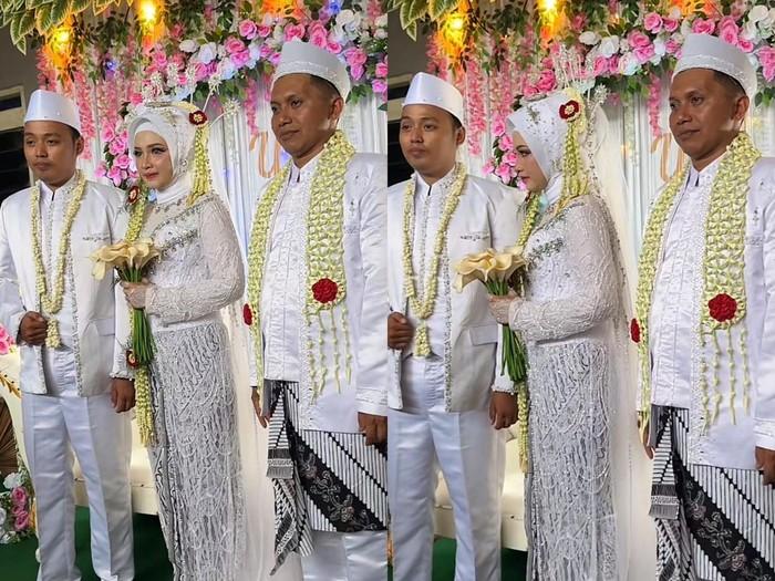 Wanita dirakam bersama dua ‘suami’ di pelamin