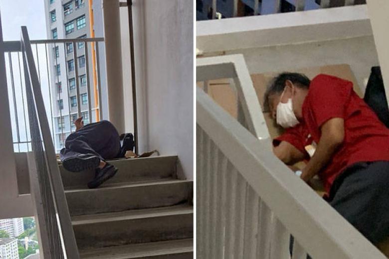 'Homeless' man allegedly sleeps at staircase to be near girlfriend