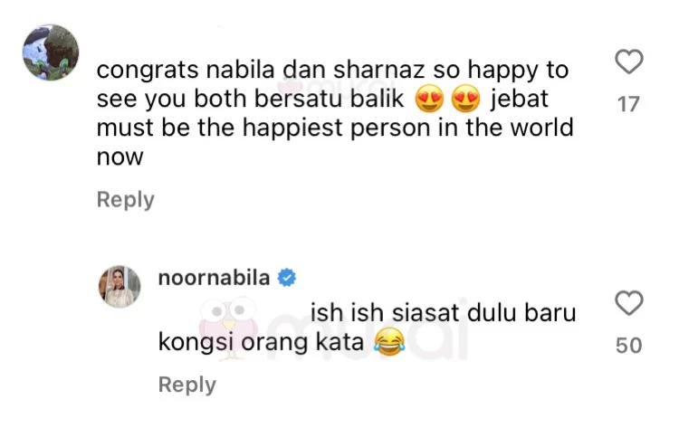 Noor Nabila Beri Respon Selepas Dikatakan Kembali ‘Bersatu’ Dengan Sharnaaz Ahmad!