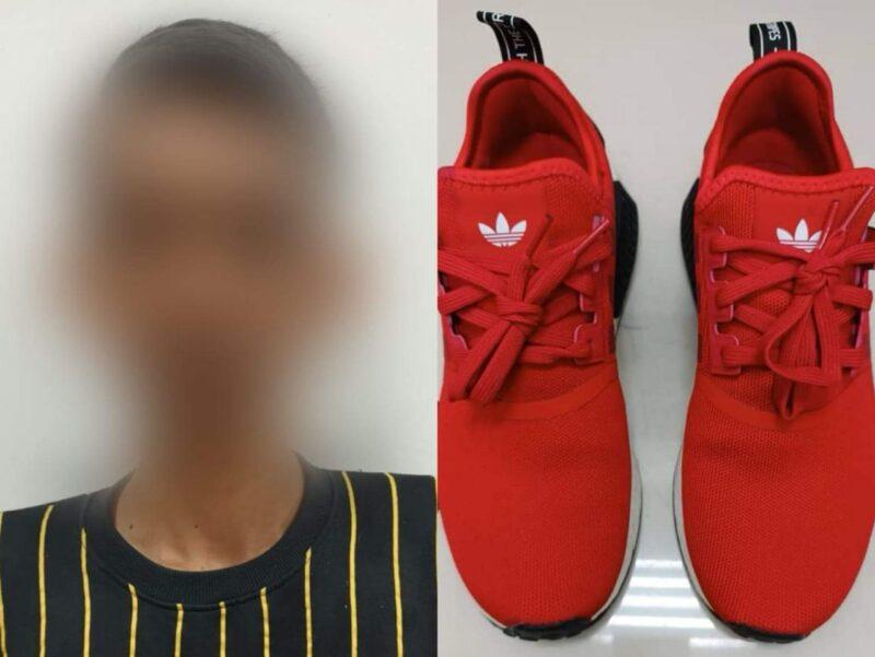 Lelaki diberkas tak sempat bergaya kasut Adidas curi