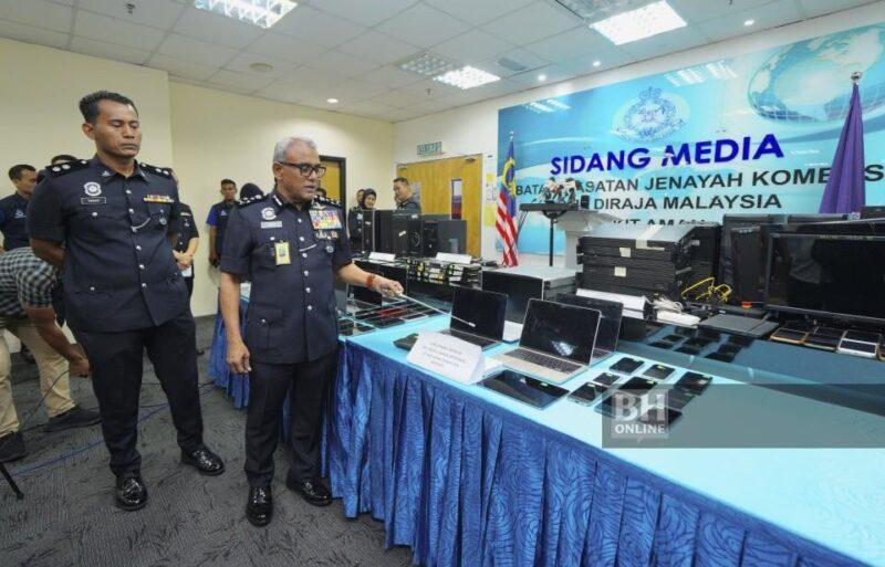 Tiga sindiket penipuan diserbu polis, 36 ditahan