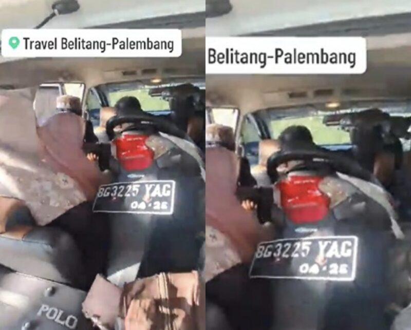 Sumbat motosikal dalam kereta ketika balik kampung