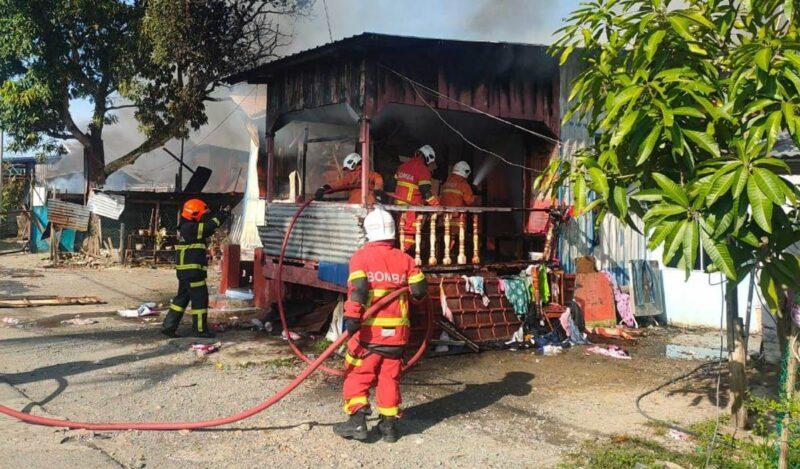 Enam rumah musnah terbakar di Lahad Datu