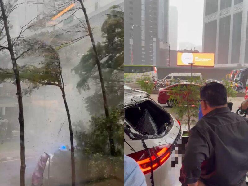 Pokok tumbang hampir hempap kereta Ketua Menteri Melaka