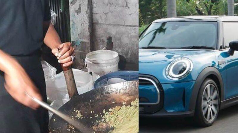 Peniaga jalanan guna Mini Cooper angkut barang jualan