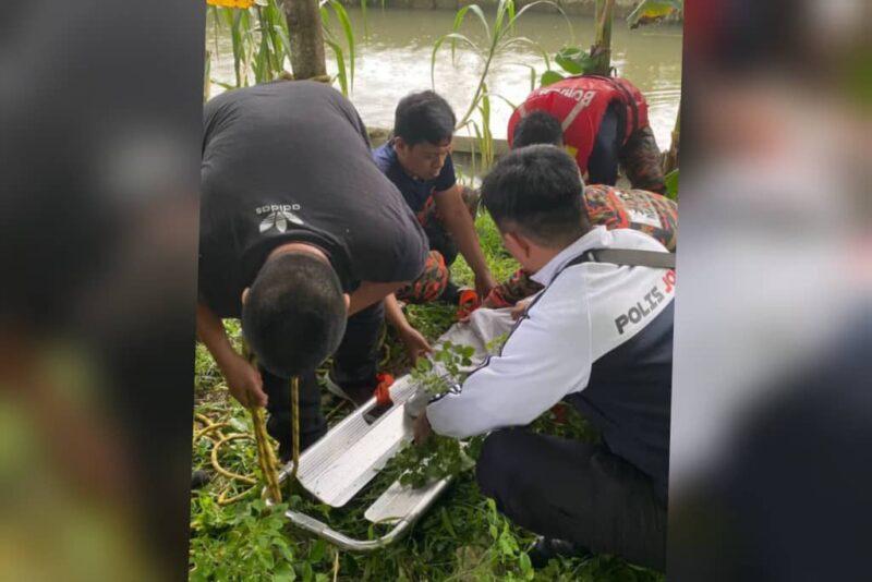 Budak 10 tahun lemas jatuh parit ketika memancing