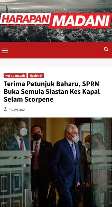 Mahathir Keluar IJN, Siasatan Scorpene Pun Turut Di Buka Semula (1)