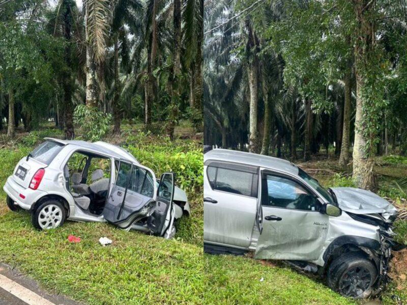 Dua beranak maut nahas dua buah kenderaan