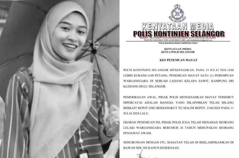 Penjawat awam direman esok babit penemuan Nur Farah Kartini