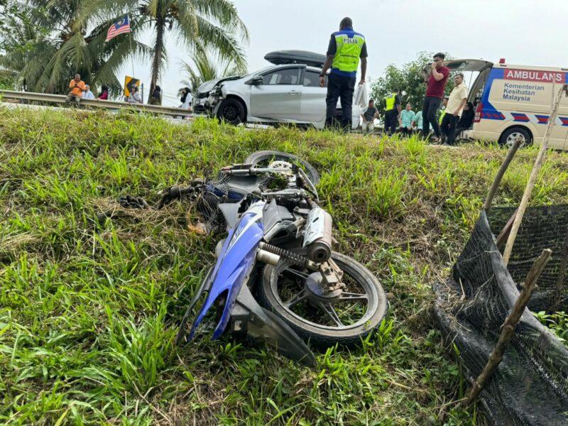 2 sekawan maut, motosikal dirempuh kereta ketika balik kerja