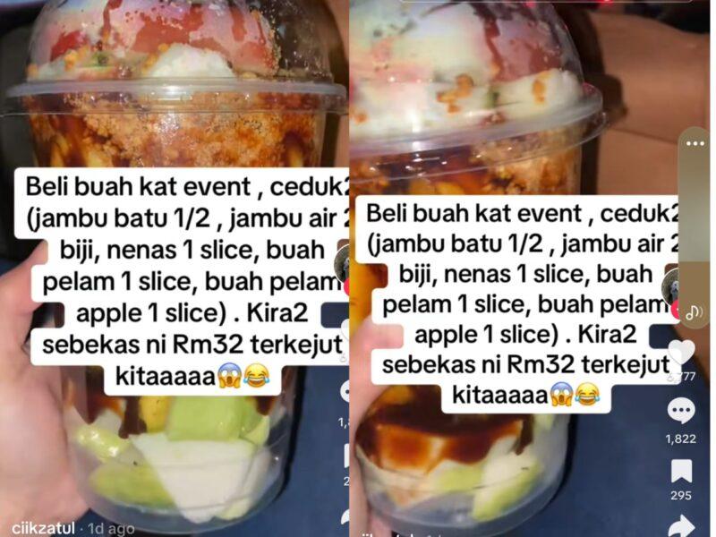 Terkejut harga sebekas buah potong RM32