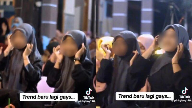 Jemaah wanita menari ketika majlis selawat